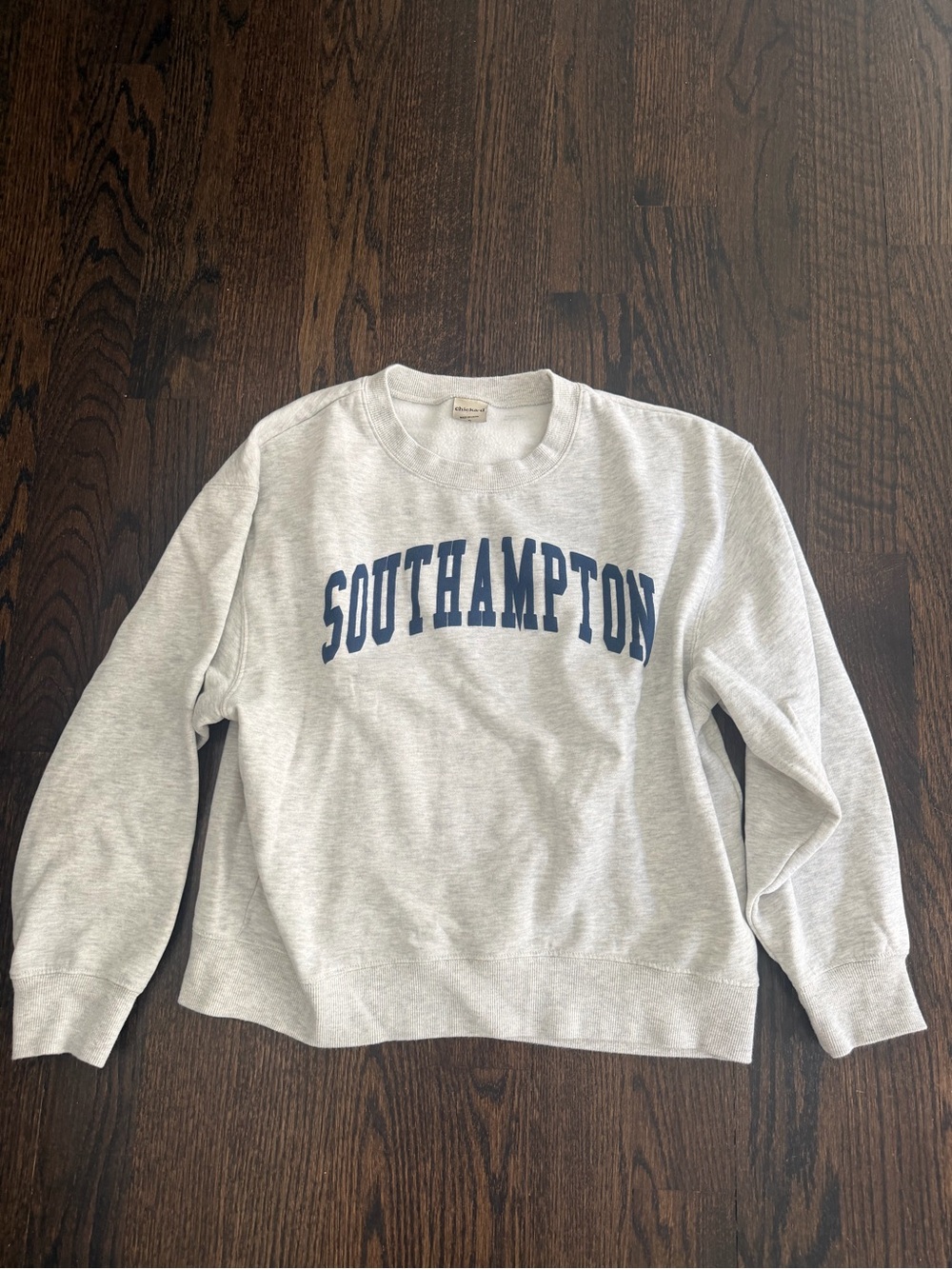 Southampton Crewneck Sweatshirt - Light Gray with Navy Logo